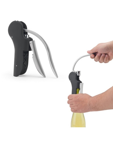 LAGREIN. Tire-bouchon en ABS et zinc avec levier automatique pour une ouverture facile