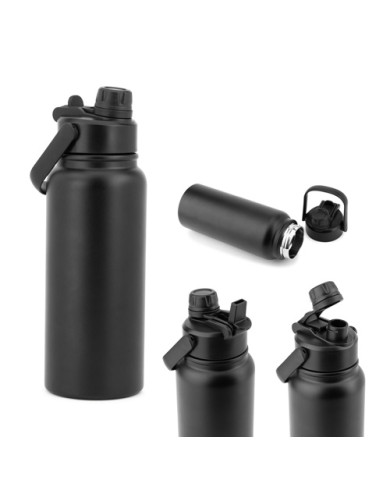 ALCARAZ. Bouteille en acier inoxydable (90 % recyclé), à double paroi isolée sous vide