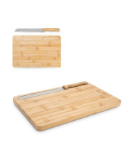 CATCHER. Planche à découper le pain en bambou avec couteau inclus