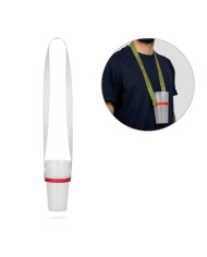 ROTHERHAM. SET Lanière SUBLIMATION Long II (20 mm) Duo en polyester recyclé (100 % rPET) avec porte-gobelets en silicone