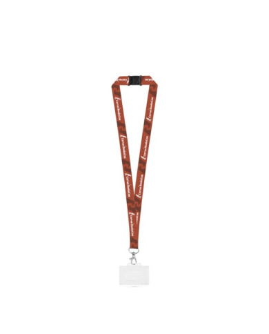 Lanyard BARNSLEY de rPET con portatarjetas rígido | 2M Numérique