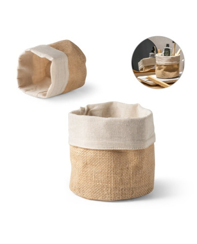 DUCASSE. Sac multi-usage en coton (120g/m²) et toile de jute (260g/m²)