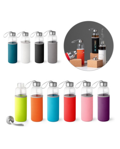 RAISE glass and stainless steel bottle | 2M Numérique