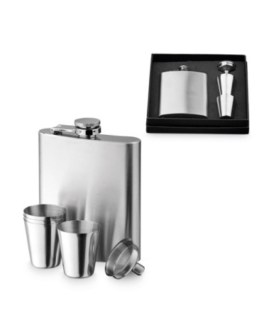 NOVAK. Ensemble de bouteilles et de verres en acier inoxydable 200 mL