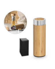 NATUREL. Bouteille thermos en bambou et acier inoxydable (90 % recyclé) 430 mL