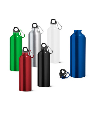 LANDSCAPE L. Bouteille de sport 800mL en aluminium avec mousqueton