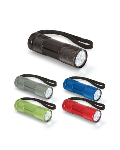 FLASHY. Lampe de poche en aluminium avec 9 LED