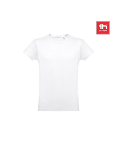 THC LUANDA WH. T-shirt homme en coton tubulaire. Couleur blanche
