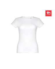 THC SOFIA WH. T-shirt femme en coton ceinturé. Couleur blanche