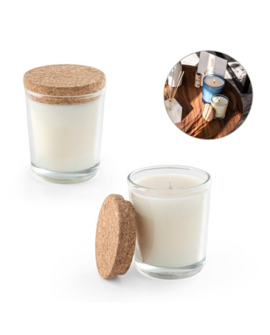 ZEN 80 glass candle with cork lid | 2M Numérique