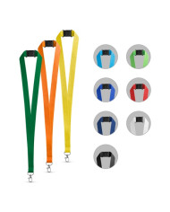 LEEDS. Lanyard en polyester avec fermoir de sécurité