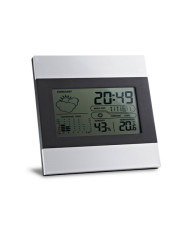 DENE. Station météo de bureau avec écran LCD en aluminium et ABS