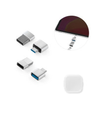 MINSKY. Jeu de 2 adaptateurs USB-A / USB-C en aluminium