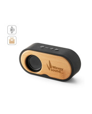 TILLY. Haut-parleur portable 3W avec 5h d'autonomie fabriqué en bambou et en ABS recyclé (100 % rABS)