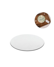 BLAIR ROUND. Tapis de souris rond avec base en caoutchouc