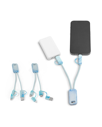 BERNERS. Câble USB 6-en-1 ultra-rapide en PET recyclé (100 % rPET)