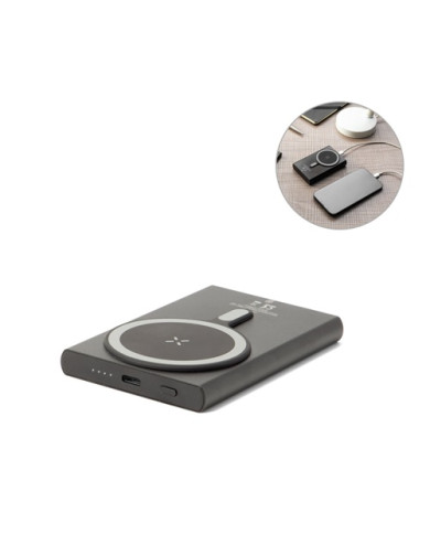 WRIGHT 5. Batterie externe magnétique avec recharge ultra-rapide en aluminium recyclé et ABS recyclé 5 000 mAh