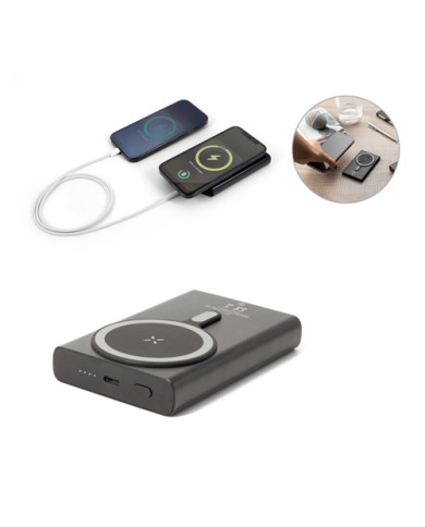 WRIGHT 10. Batterie externe magnétique avec recharge ultra-rapide en aluminium recyclé et ABS recyclé 10 000 mAh