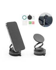 KEPLER. Support magnétique pour téléphone portable avec système de fixation à vide pour surfaces lisses et non lisses (rotation