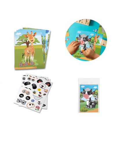MADAGASCAR. Jeu d'autocollants avec six feuilles