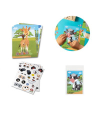 MADAGASCAR. Jeu d'autocollants avec six feuilles