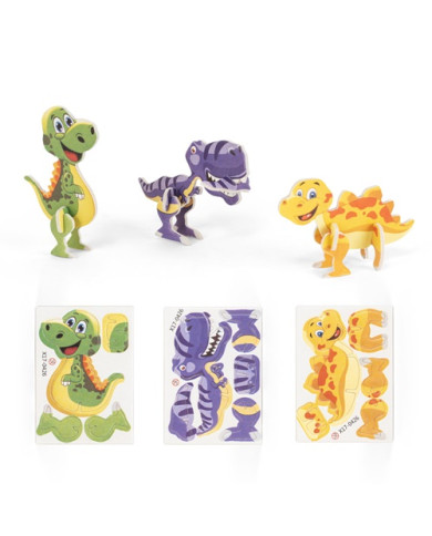 DINOSAURUS. Puzzle 3D en papier en forme de dinosaure