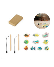 FISHY. Jeu de pêche composé de 10 poissons en bois, idéal pour les enfants