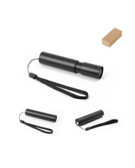 BRUCE. Lampe torche rechargeable en aluminium recyclé (100 % rAL) avec embout extensible de 30 mm