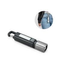 WIGGINS. Lampe de poche en ABS, avec une LED de 2 W (53 lumens) à l'avant et une ampoule COB (53 lumens) sur le dessus