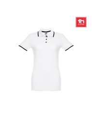 THC ROME WOMEN WH. Polo bicolore en coton pour femme