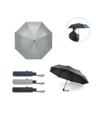 CIMONE. Parapluie pliable en polyester recyclé (100% rPET) pongé 190T avec ouverture automatique