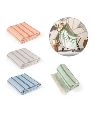 CAPLAN. Serviette multifonctionnelle (260 g/m²) composée de coton léger et résistant (90%) et de coton recyclé (10%)