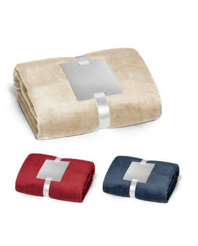 DYLEAF. Couverture polaire (240 g/m²) avec ruban pour carte de personnalisation