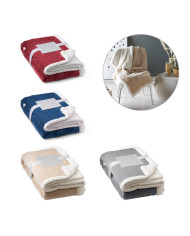 HEIDEN. Couverture polaire réversible (190 g/m²) avec ruban de satin et carte personnalisée