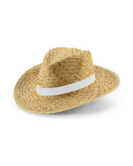 JEAN RIB. Chapeau de paille naturelle avec élastique sublimé