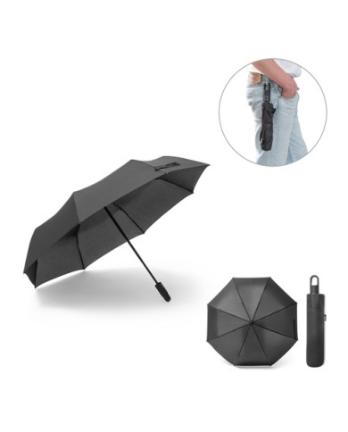 GUSTAVO. Parapluie pongé 190T polyester recyclé (100% rPET) avec ouverture et fermeture automatiques