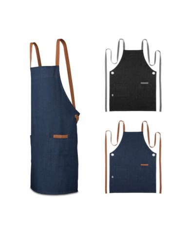 CARDAMOM. Tablier en coton (80 % recyclé) et polyester (20 % recyclé) (220 g/m²)
