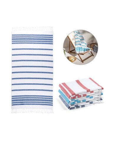 SARDENHA. Serviette de plage en coton (70% recyclé) et polyester (30% recyclé) (180 g/m²)