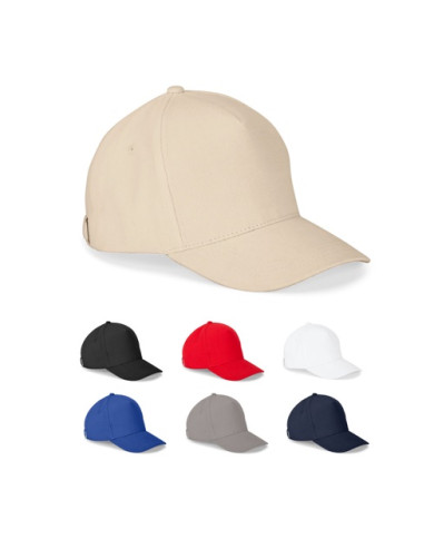 ASHTON. Casquette 100 % coton (260 g/m²) à 5 panneaux