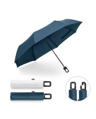 GEORGE. Parapluie 21 pouces fabriqué à partir de polyester recyclé (100 % rPET) et de pongé 190T résistant au vent