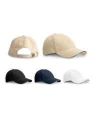 CHRISTOPHE. Casquette sandwich 100% coton (260 g/m²)