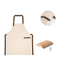 HOLM. Tablier en toile 100% coton (320 g/m²) avec détails en métal
