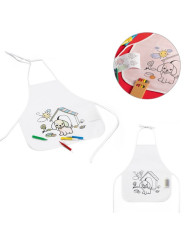 NILO. Tablier de coloriage pour enfants en non-tissé (80 g/m²)