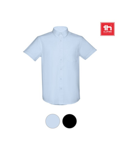 THC LONDON. Chemise oxford à manches courtes pour homme