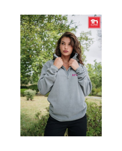 THC VIENNA. Pull polaire col zippé unisexe