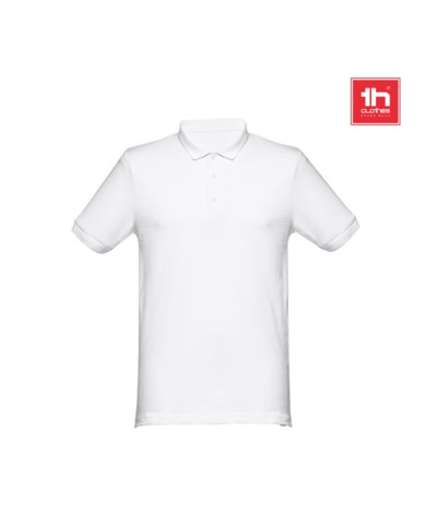 THC MONACO WH. Polo manches courtes pour homme en coton cardé