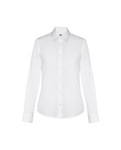 THC PARIS WOMEN WH. Chemise en popeline à manches longues pour femmes. Couleur blanche