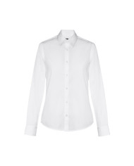 THC PARIS WOMEN WH. Chemise en popeline à manches longues pour femmes. Couleur blanche