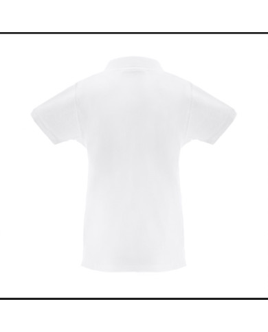 THC MONACO WOMEN WH. Polo à manches courtes pour femmes en coton cardé