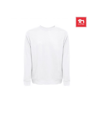 THC COLOMBO WH. Sweat-shirt (unisexe) en éponge italienne sans carte. Couleur blanche